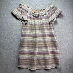 Anthropologie Corey Lynn Calter Dress Small Oversized Stripes Off Shoulder